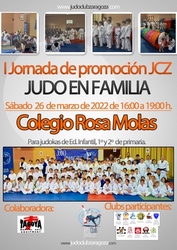I Jornada de Promoción JCZ-Rosa Molas (Judo en familia) Para ed. infantil, 1º y 2º de primaria - inscrip. hasta 20/03